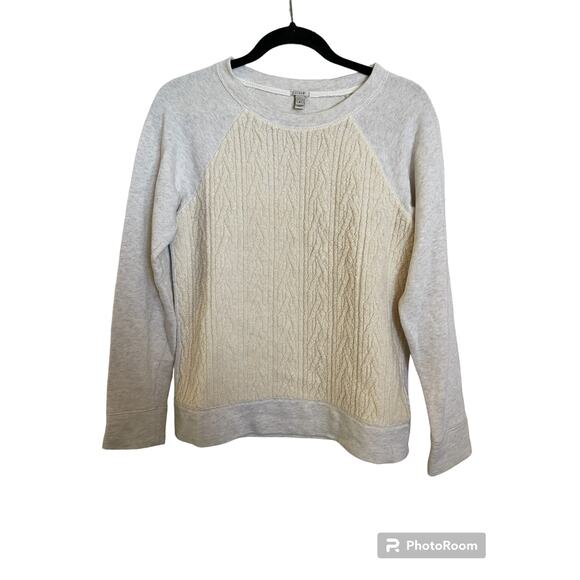 J. Crew 100% Cotton OVERSIZED Textured Sweatshirt SIZE S - Picture 1 of 9